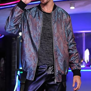 <b>Lightweight</b> Men's Premium Quality <b>Denim</b> Bomber <b>Jacket</b> Vintage Style Stand Full Zipper Front Custom Color Logo Eco-Friendly - Product Image 4