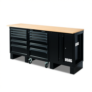 Banc de travail Usag avec plateau en bois pour l'utilisation avec des armoires à outils - Product Image 2