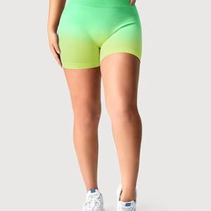 Custom Wholesale Womens Summer High Waist Yoga Shorts Tight Butt Lifting Color Block Fitness Running Shorts Quick Dry - Product Image 4