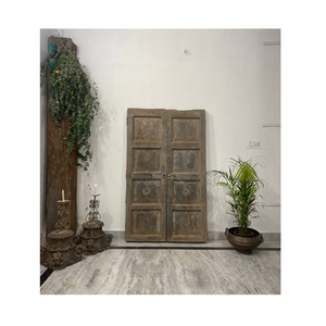 Panneaux de porte en bois de produit de luxe avec cadre sculpté à la main pour porte d'entrée de villa de luxe directement du fabricant indien - Product Image 1