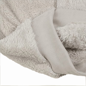 Pull à capuche Sherpa pour homme, couleur blanche, sweats surdimensionnés à manches longues, vêtements d'extérieur à capuche d'hiver avec poche - Product Image 4