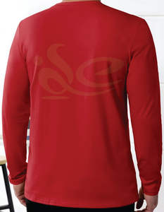 Logo personnalisé T-shirt à col rond pour hommes en coton épais coupe ajustée 100% coton respirant anti-rides manches longues Streetwear - Product Image 2