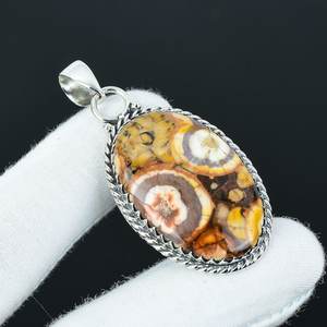 Colgante de Jaspe para Niños, Plata de Ley 925, Certificado IGI, Piedra Preciosa de Cristal Natural, Diseño Único, Regalo de Compromiso - Product Image 4