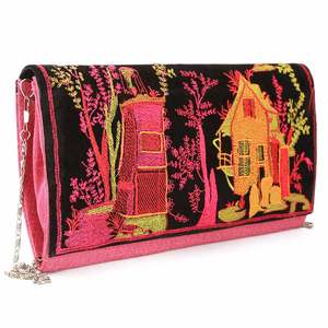 Bolso de mano bordado para mujer (9035) - Rosa - Product Image 1