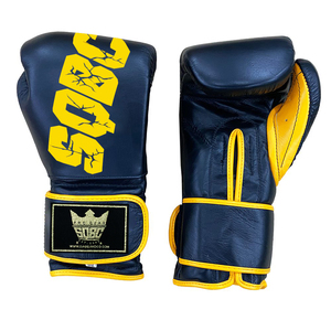 Guantes de boxeo de cuero genuino hechos a mano Guantes de kickboxing Guantes de lucha de entrenamiento al por mayor para boxeo - Product Image 1