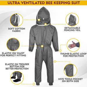 Bon marché Vente en gros Meilleure combinaison de sécurité pour l'apiculture Tenue complète pour l'apiculture-Tenue avec protection-Costume d'apiculture fabriqué par Mexico - Product Image 6