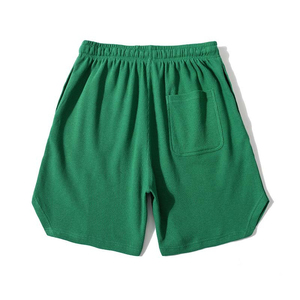 Pantalones cortos de mezclilla con parches lavados KY para hombre, pantalones cortos de mezclilla con bordado de borde de dobladillo crudo, ropa de calle desgastada, pantalones cortos de mezclilla para hombre - Product Image 2