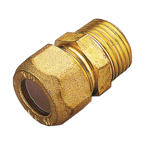 Raccordi in Ottone Diritti Bicono Maschio Gas 10x1/2 - Product Image 1