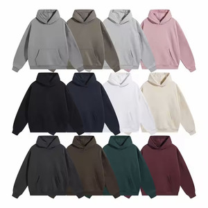 Pull lourd en molleton de coton avec logo personnalisé de style urbain pour femmes sweat uni surdimensionné sweat-shirt à capuche de salon - Product Image 2