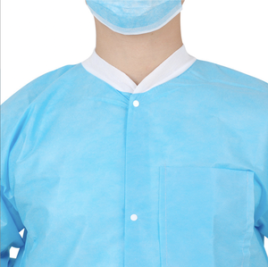 Uniforme de hospital no tejido Cuello redondo Bata quirúrgica Uniformes de hospital - Product Image 4