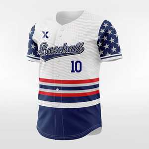 Premium Men's <b>Baseball</b> Jersey Denim Sublimation Print, Custom OEM/ODM - Product Image 4