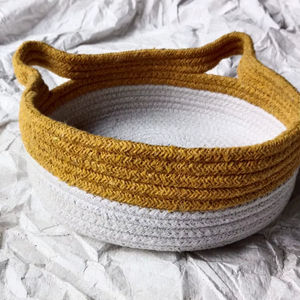 Panier rond multifonctionnel en corde de coton tressée, écologique et moderne - Product Image 1