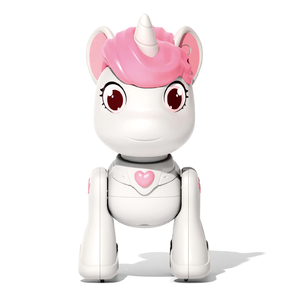 Mini <span class=keywords><strong>Robot</strong></span> rampant <span class=keywords><strong>licorne</strong></span> rose de dessin animé à piles marche interactive et effets sonores <span class=keywords><strong>jouet</strong></span> électronique parfait pour les filles - Product Image 3
