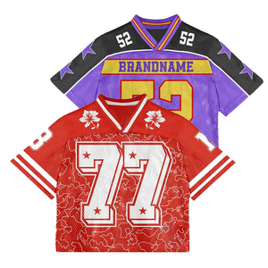 เสื้อฟุตบอลอเมริกันแบบสวมใส่สบาย ระบายอากาศได้ดี ปี 2026 แบบสั่งทำพิเศษ พร้อมชื่อทีมและหมายเลข  ชุดฟุตบอลแฟชั่น  OEM ชุดกีฬาขาสั้น - Product Image 1