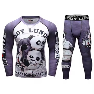 Venta al por mayor ropa deportiva unisex rushguard personalizado impreso rash guard sublimación impreso rashguard mejor calidad OEM MMA rushguard - Product Image 2
