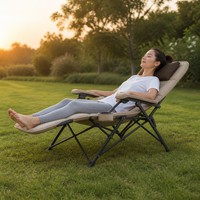Fauteuil inclinable en acier inoxydable, appui-tête réglable sur 4 niveaux, accoudoirs respirants, légers et portables