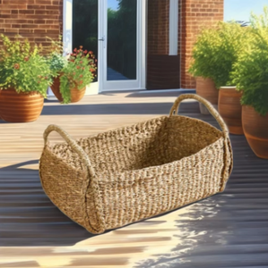 Cesta de Almacenamiento de Pasto Marino Natural con Asas, Forma Rectangular, Cesta Ecológica y Organizador de Decoración para el Hogar de Vietnam - Product Image 5