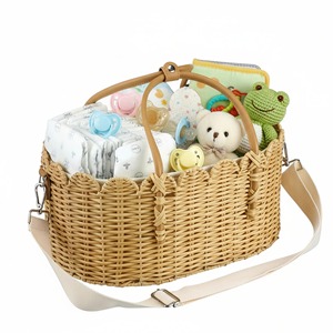 Panier en rotin pour articles de bébé, panier de rangement fait main, vente en gros, écologique, fabriqué au Vietnam - Product Image 1