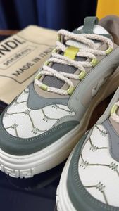 Men Low Cut Genuine Leather Urban Sneakers <b>Box</b> Design Lightweight Comfortable Daily Wear Flexible Leather Sole Lace-Up Closure - Product Image 2