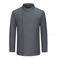 Veste de chef unisexe de haute qualité pour l'hiver, manches longues, 100% coton, séchage rapide, respirante, tendance, pour utilisation en restaurant