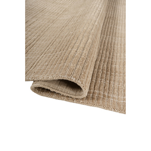 พรม 3 มิติ ทำมือ สีเบจและสีน้ำตาลล้วน ผลิตจากโพลีเอสเตอร์ สำหรับใช้ในบ้าน ห้องโถง ห้องนอน ข้างเตียง รุ่น HPL-57 รูปทรงสี่เหลี่ยมผืนผ้า - Product Image 2