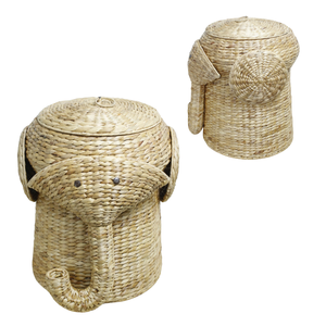 Offres Spéciales: Panier de cuisine éléphant tissé à la main organisateur durable pour jouets nourriture et vêtements - Product Image 1