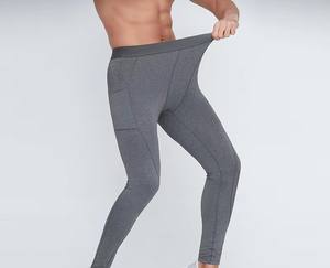 <b>Men's</b> High Elastic Gym Training <b>Tights</b> <b>Compression</b> Running Basketball Workout Pants Solid Pattern Elastic Waist Skinny Knitted - Product Image 2