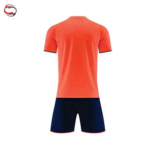 Custom Football Uniform for <b>Clubs</b> Teams Heat-Transfer Printed Soccer Kit Breathable Spandex/Polyester Jersey Set with Team Logo - Product Image 3