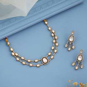 Kundan Necklace 187740 Elegant <b>Wedding</b> <b>Accessory</b> - Product Image 1