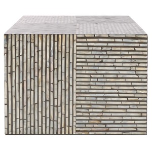 Table basse moderne en nacre faite à la main et écologique avec incrustations de coquillages pour un style de salon de luxe - Product Image 3