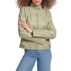 Nouveauté, veste en cuir tendance pour femmes, nouveau design, veste en cuir chaude d'hiver pour femmes, fermeture éclair décontractée et respirante - Product Image 3