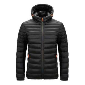 Veste d'hiver matelassée pour homme, style streetwear, à capuche, manches longues, imperméable, coupe-vent, en toile, en polyester, service OEM 2026 - Product Image 1