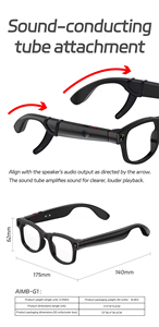 Lunettes Intelligentes G1 4K avec Caméra, Recharge Sans Fil, Traduction IA, Enregistrement Vidéo Silencieux HD 8MP, Assistant Vocal IA et Application - Product Image 4