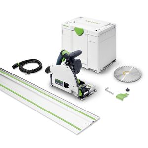 Scie plongeante électrique sans balais de qualité supérieure NEWFestool TS 60 KE B Q-Plus-FS 1500W 168mm (6-1/2") avec rail de guidage de 1400mm, usage industriel - Product Image 6
