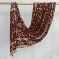 Fabricant de hijabs en jersey de coton mousseline, hijab en jersey imprimé, hijab voile imprimé papillon