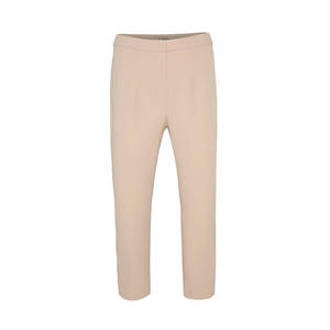 Pantalones de Lona de Cintura Alta y Pierna Ancha para Mujer con Laterales Elásticos - Product Image 1