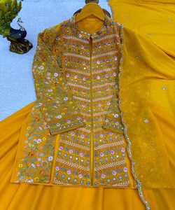 Moderno estilo indio diseñador seda Georgette Lahenga Choli blusa venta al por mayor boda Salwar Kameez Ropa Étnica Surat - Product Image 5