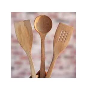 Utensilios de cocina de madera con mango, cucharas de cocina de madera, Juego de 2 herramientas de cocina para cocinar - Product Image 2