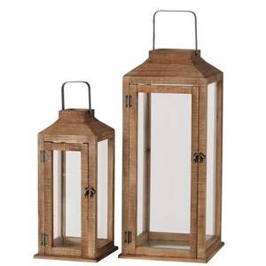 Natural Finished Wooden & Glass <b>Candle</b> Lantern Best Quality for Home Easter & Ramadan Decoration <b>Hanging</b> Tabletop Lantern - Product Image 1