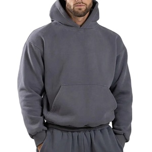 Logo personnalisé Poids lourd 600 GSM 100% Coton vierge Pullover Boxy Baggy Hoodie et pantalons de survêtement Survêtements Fabricant de survêtements - Product Image 1