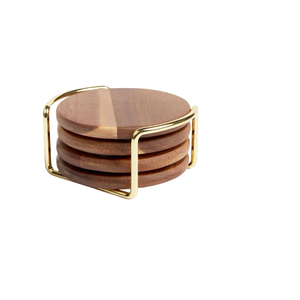 Support doré pour cafetière de bureau et de restaurant, dessous-de-verre en bois tendance et populaire pour la cuisine, au prix le plus bas - Product Image 1