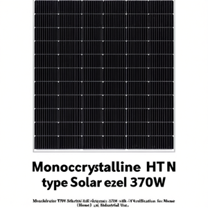 แผงโซลาร์เซลล์แบบโมโนคริสตัลไลน์ HJT N-Type 370 วัตต์ พร้อมการรับรองมาตรฐาน TUV สำหรับใช้ในบ้านและอุตสาหกรรม - Product Image 2