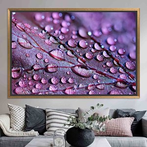Modern Water Drop Print <b>Canvas</b>: Elegant Printed Artwork <b>for</b> Home Decor,GOLD <b>FRAMED</b> <b>CANVAS</b> - Product Image 1
