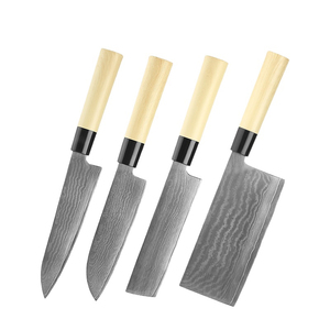 2025 nouveauté personnalisé en gros acier damas avec poignée de Style japonais ensemble de couteaux de Chef damas pour la rencontre de coupe de chef - Product Image 3