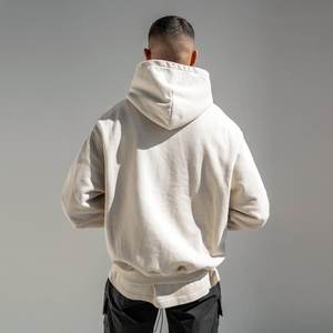 เสื้อฮู้ดผู้ชายวินเทจผ้าคอตตอนออร์แกนิกโอเวอร์ไซส์มีซิปรูดแบบวินเทจ - Product Image 5