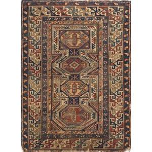 Alfombra Kiaan Azul con Patrón Geométrico, Tejida a Mano con Lana, Rectangular de 9x12, Tipo Puzzle, para Pasillo o Entrada, Modelo Pae-5333-Jaipur Rugs US - Product Image 1