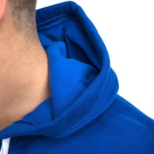 Sudadera con capucha de gran tamaño de algodón 100% de estilo informal para hombre, diseño de otoño en relieve, patrón sólido lavado, bolsillo de canguro largo teñido liso - Product Image 5