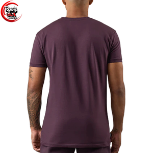 2024 Camiseta ajustada de gimnasio para hombre, algodón de alta elasticidad, cuello redondo transpirable, tela tejida relajada sólida, estilo deportivo - Product Image 2