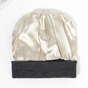 Bonnet en laine mélangée chaud et mignon, respirant, imperméable, réglable, doublé de soie jacquard de haute qualité, nouveau design d'hiver 2025 - Product Image 3