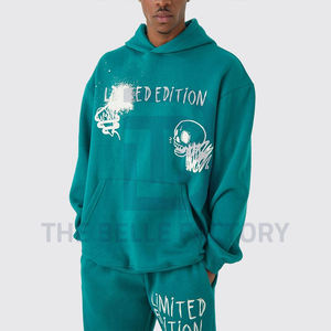 Conjunto de chándales de cuello redondo de algodón 100% de alta calidad para hombre, Jersey frontal, chándal de invierno, logotipo sólido, transpirable, precio al por mayor - Product Image 5